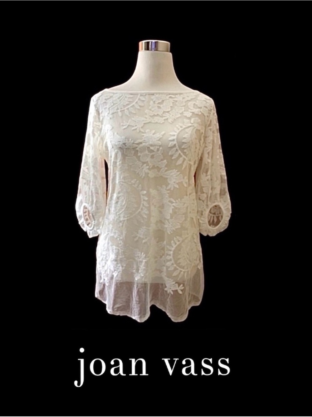 Beautiful Joan Vass Lace Top